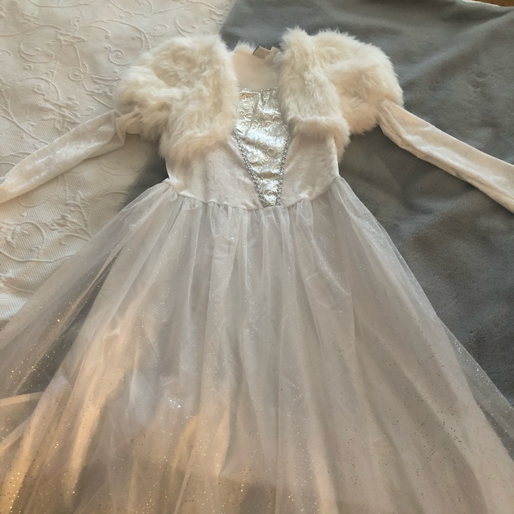 Girl’s Halloween White Princess Dress Costume